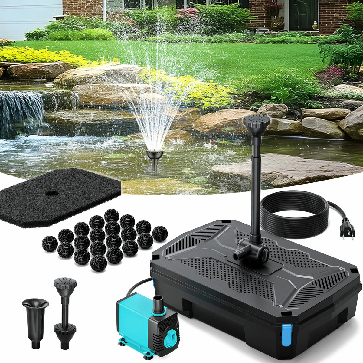 PF390 40W 660GPH Pond Filter Fountain