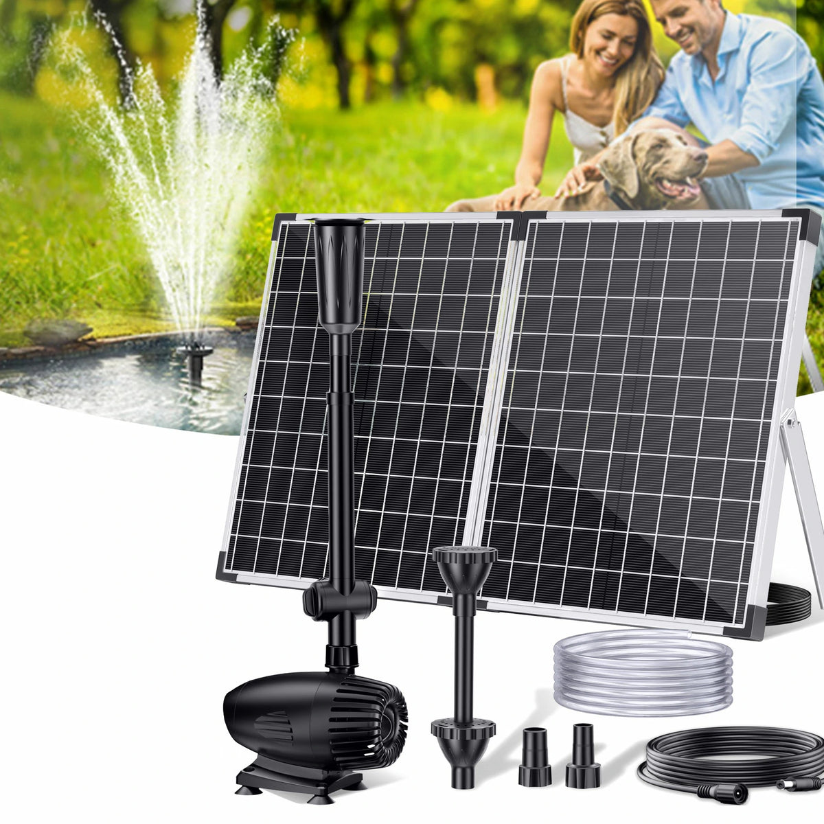 55W 580GPH Solar Fountain Pump