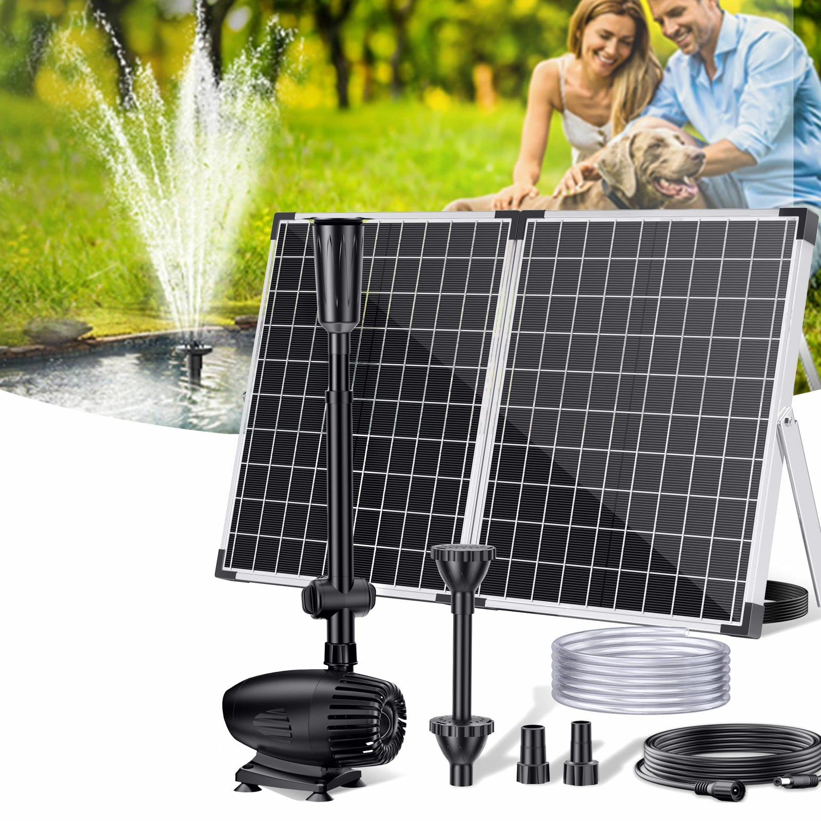 55W 580GPH Solar Fountain Pump