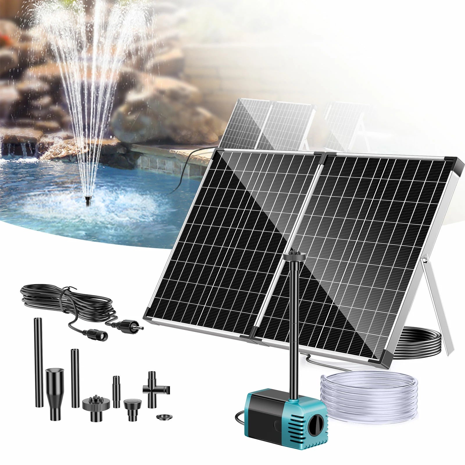 50W 360GPH Solar Fountain Pump