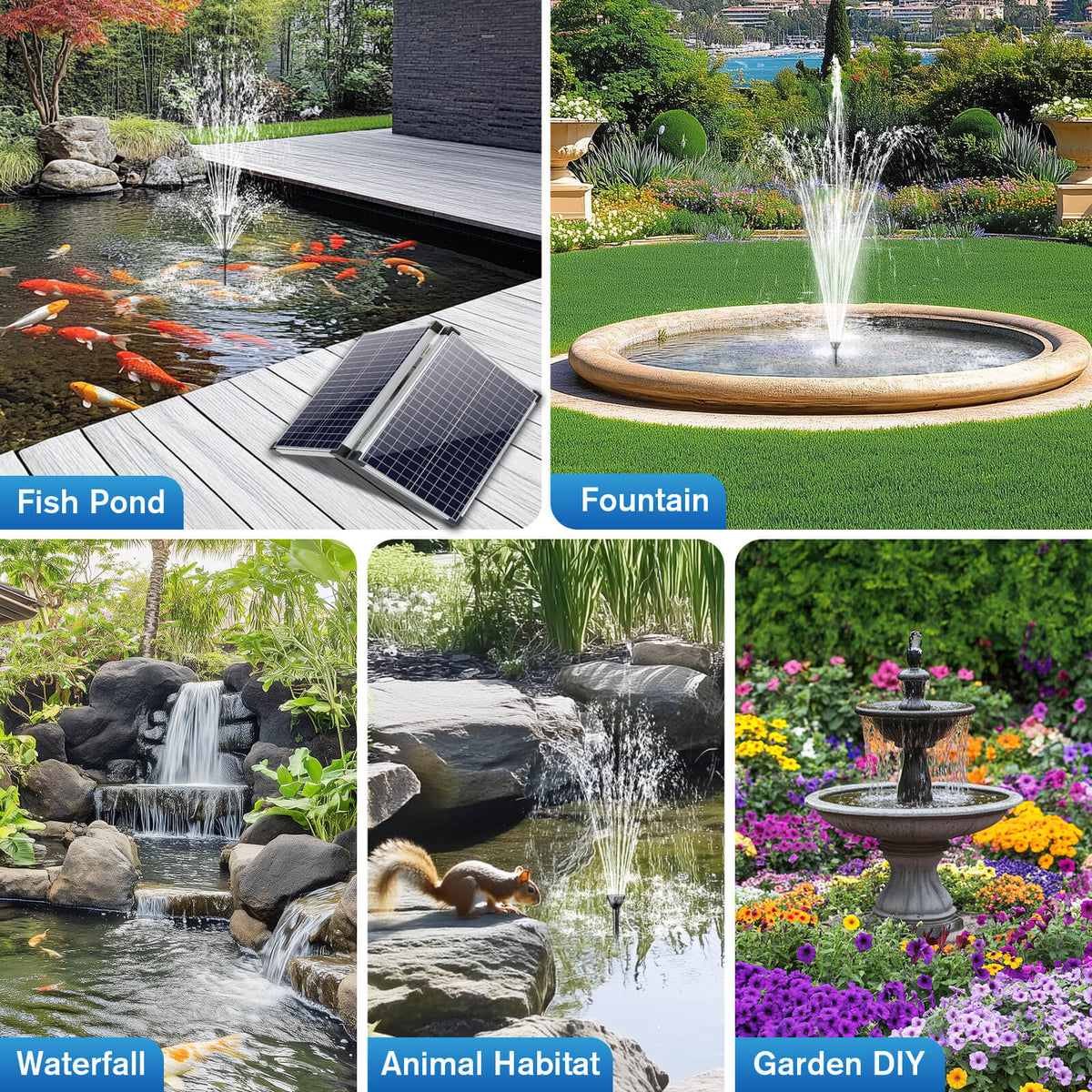 solar power fountain pump,solar water pump fountain,solar panel water fountain pump,fountain pump solar
