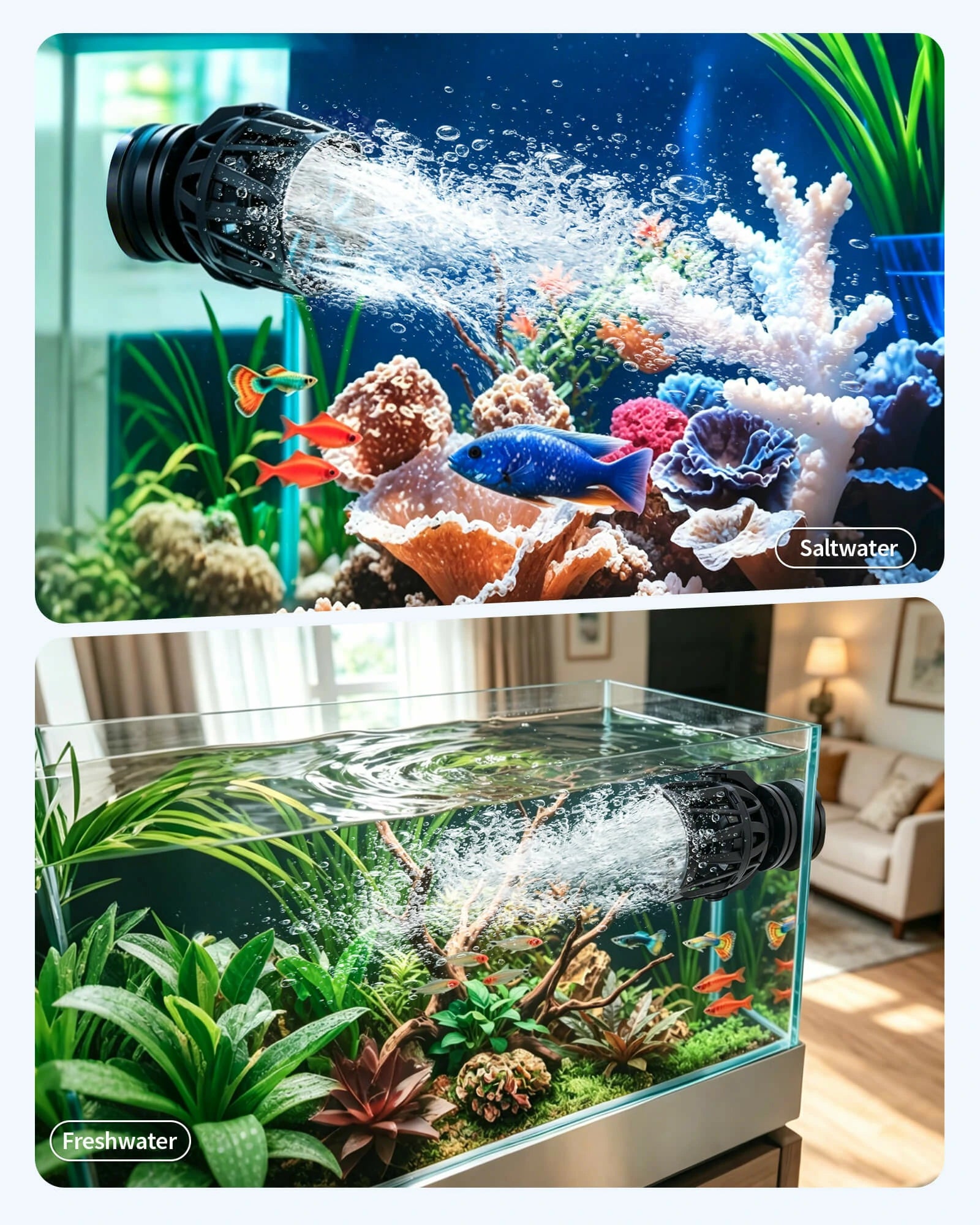 4800GPH Aquarium Wavemaker Circulation Pump with Controller
