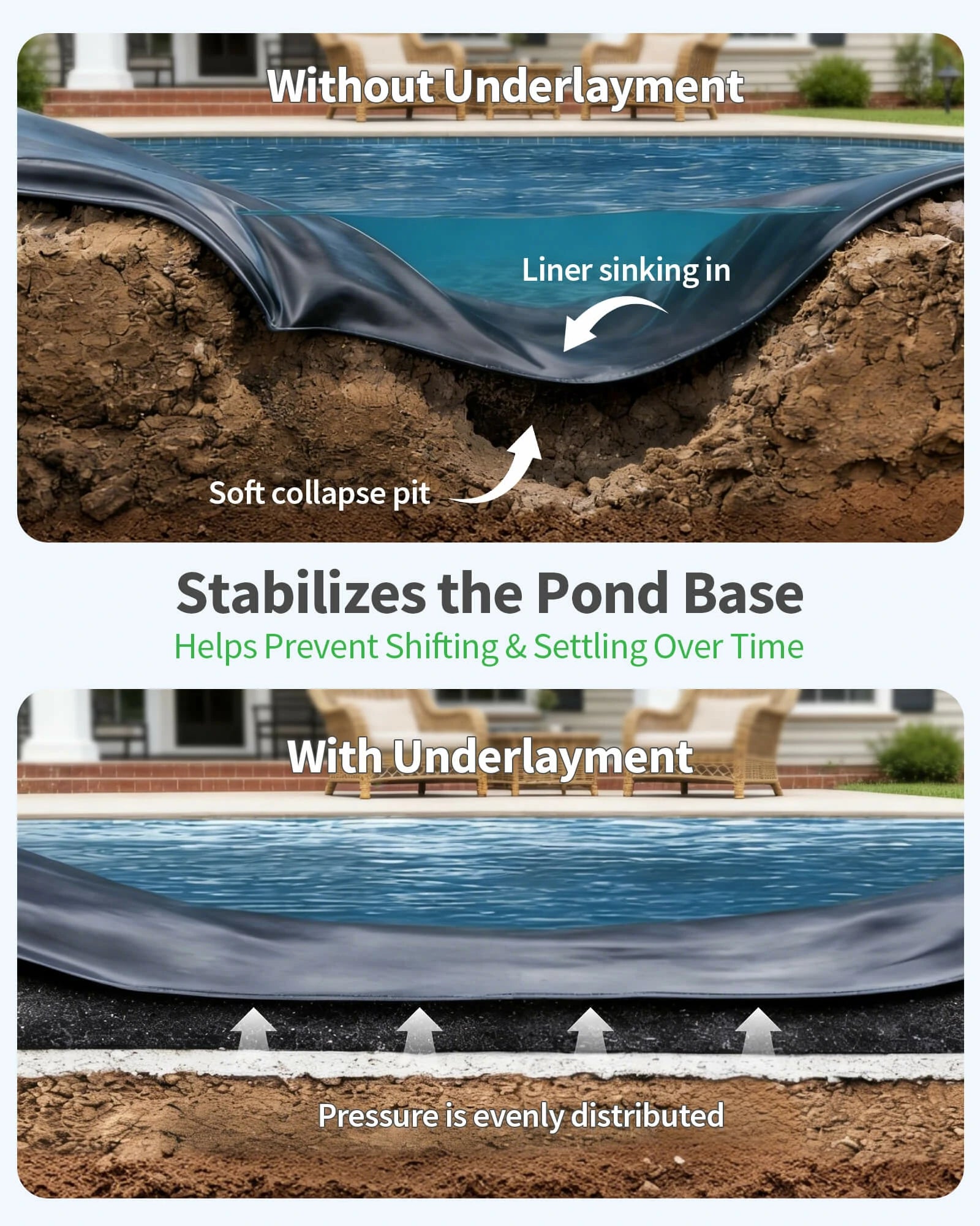 11.5' x 13' Pond Underlayment