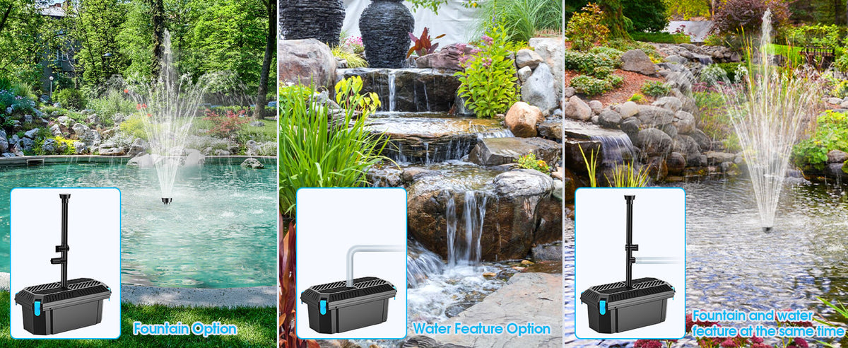 One Kit, Three Water Feature Options
