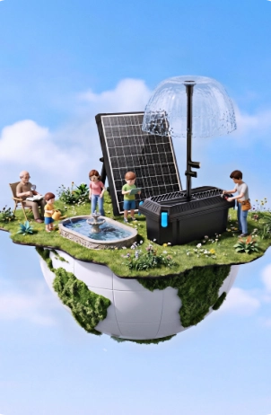 POPOSOAP solar pond filter fountain models for outdoor ponds