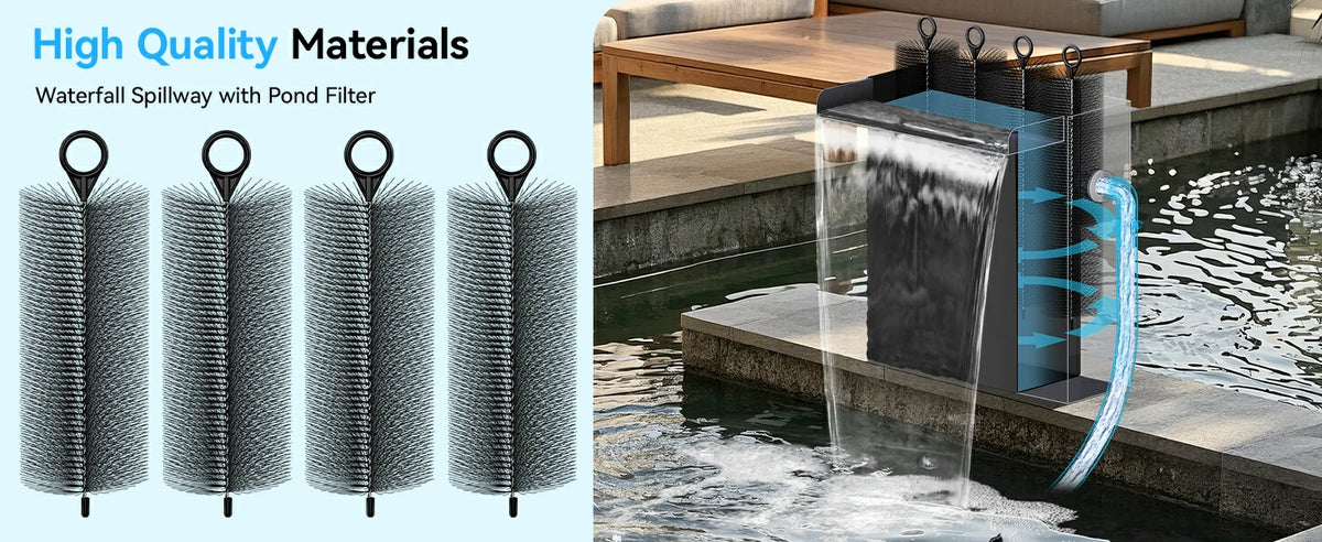 high quality pond with waterfall kit