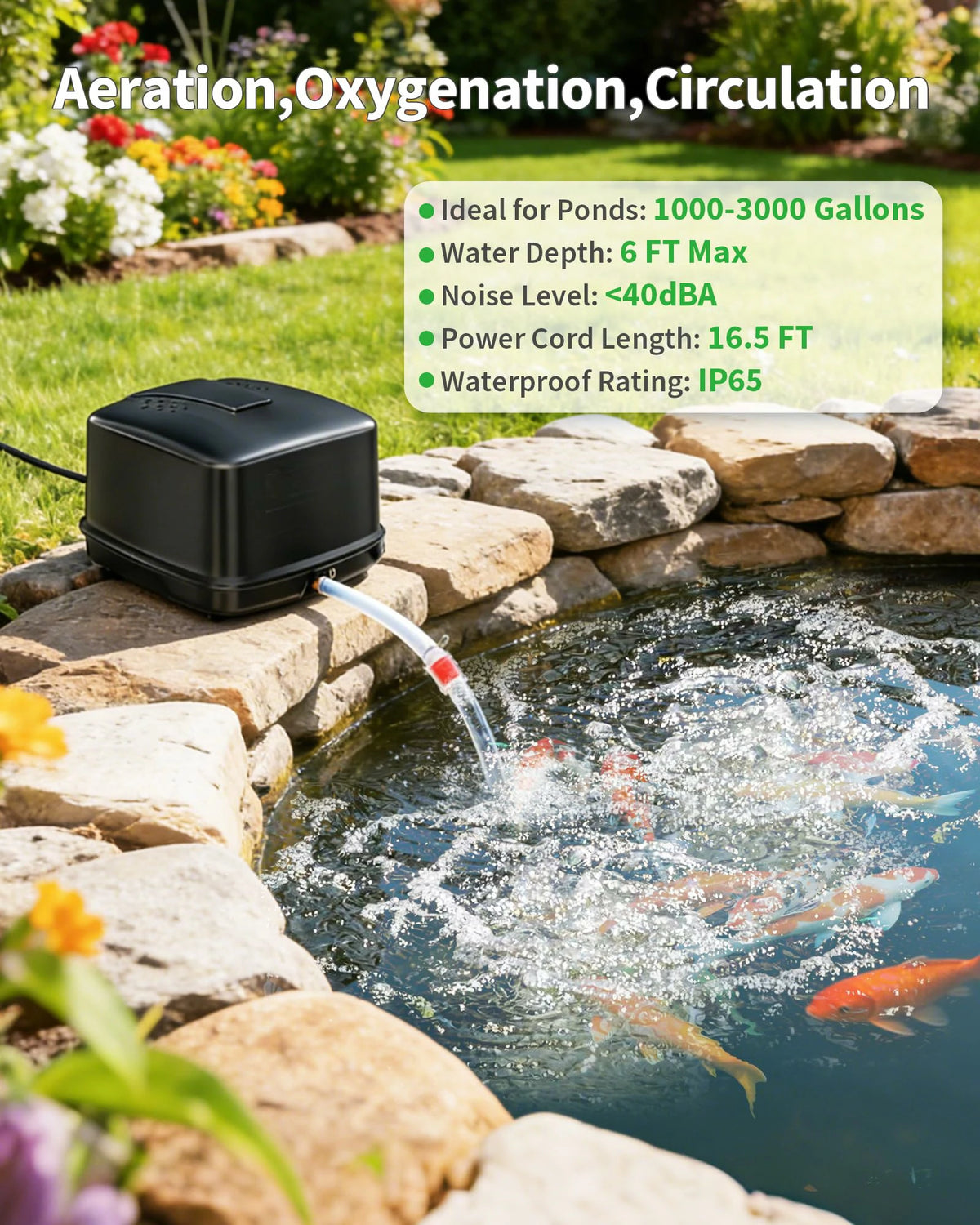 18W 640GPH AC Pond Aerator