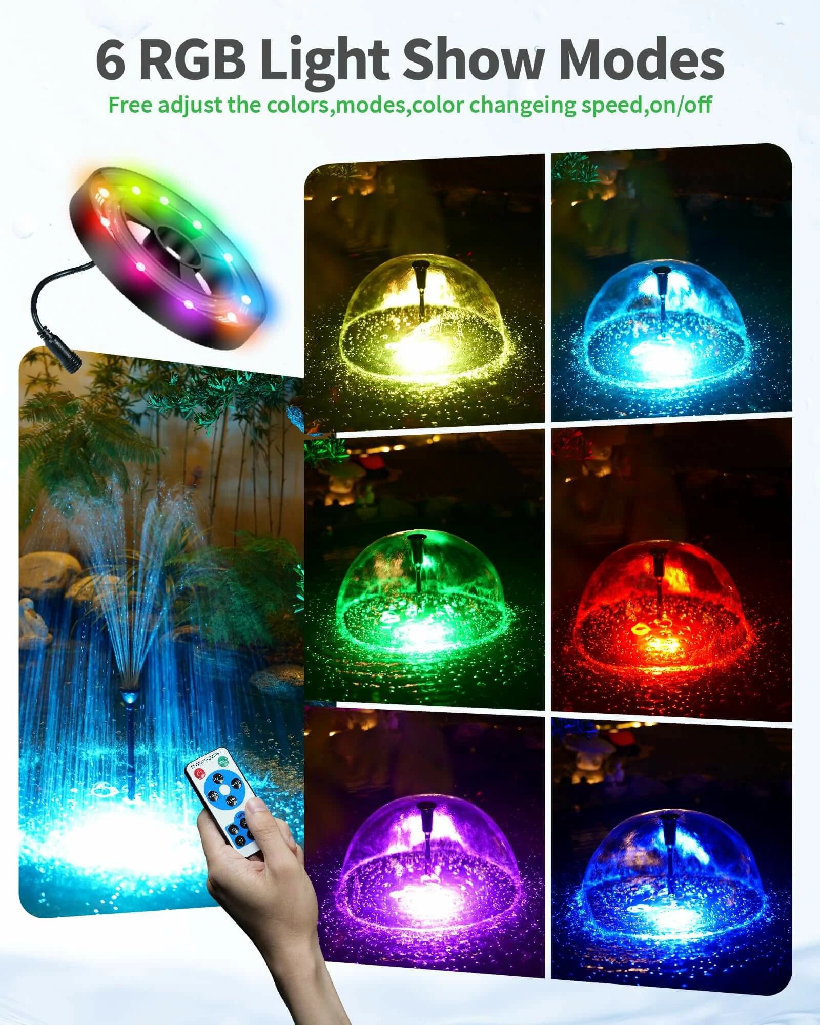 660GPH Water Fountain with LED Light