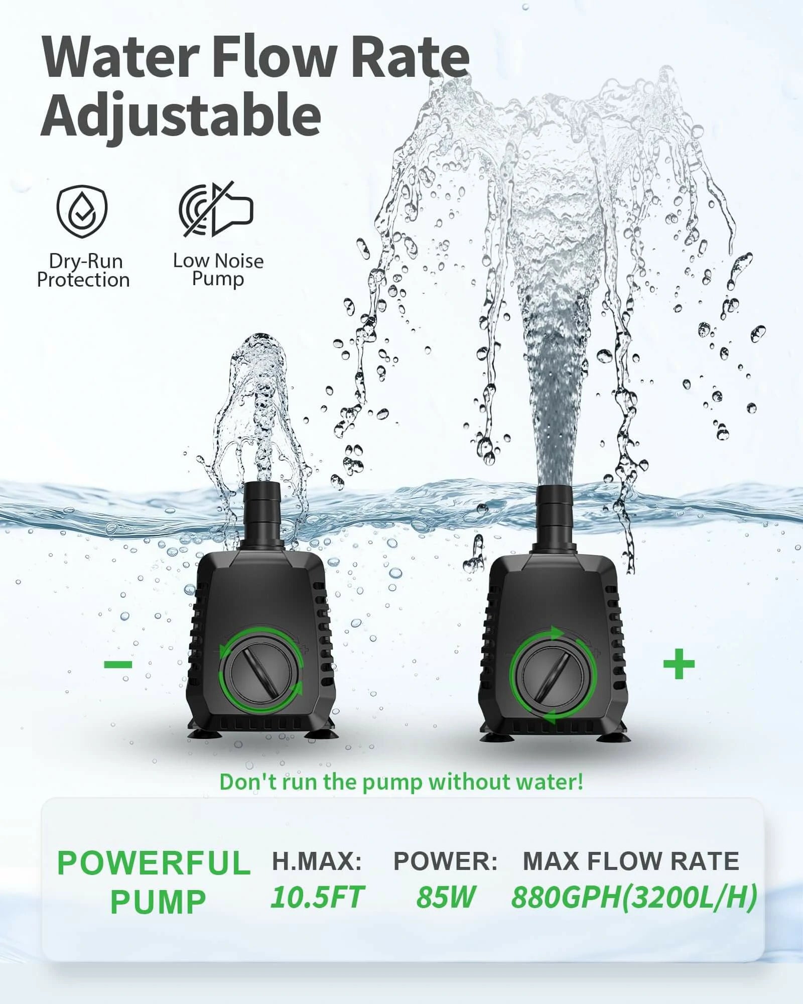 880GPH Submersible Water Pump