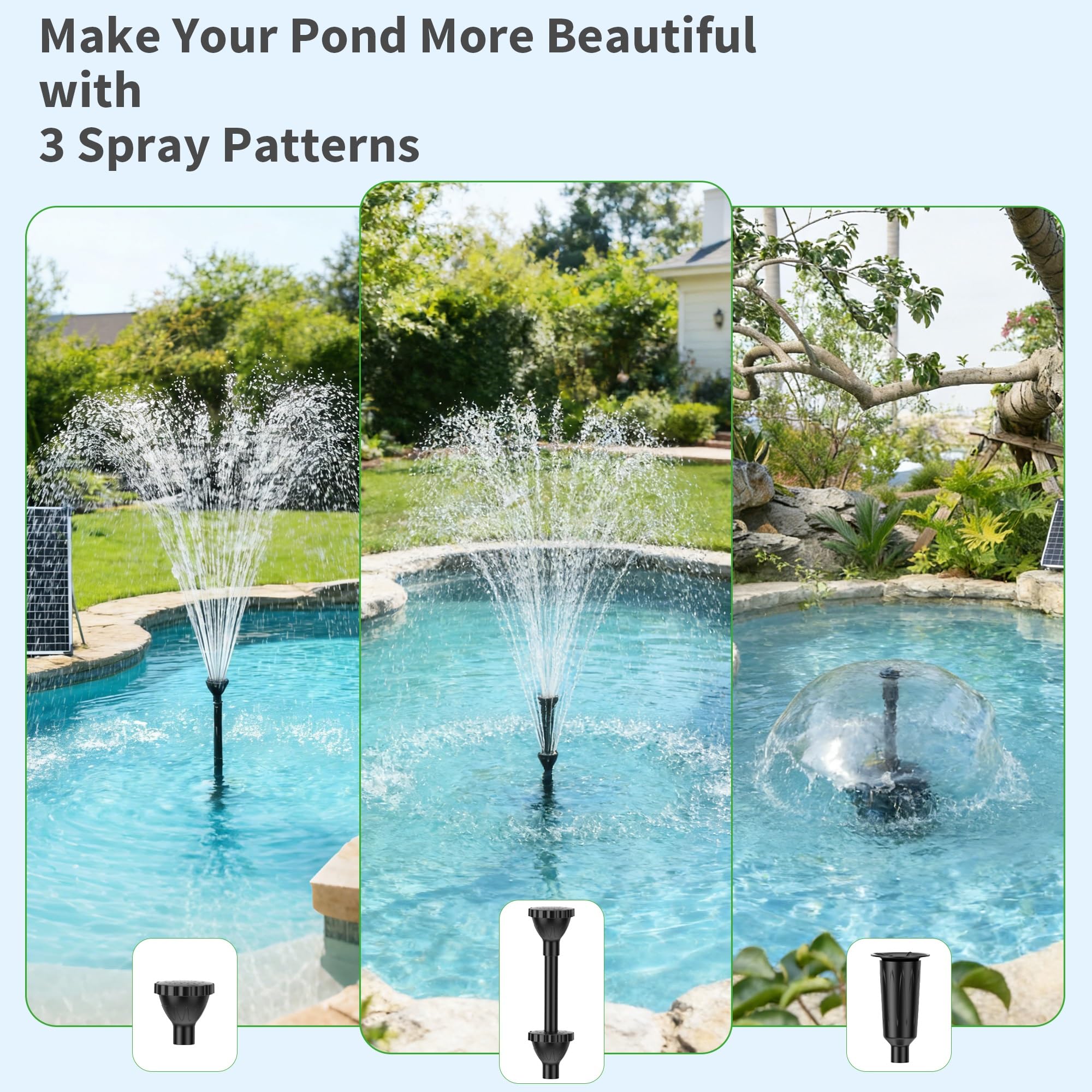 100W 1200GPH Solar Water Fountain Pump