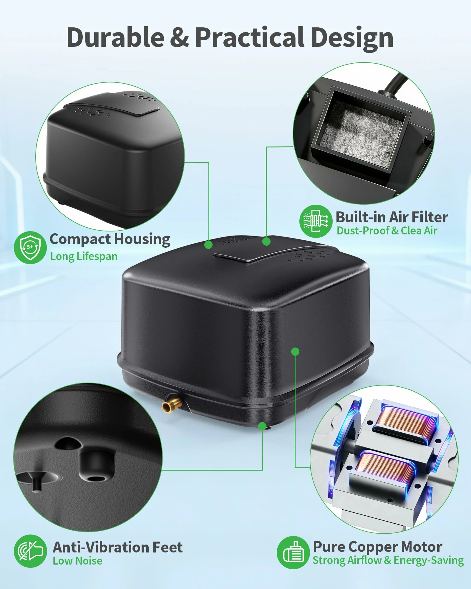 18W 640GPH AC Pond Aerator