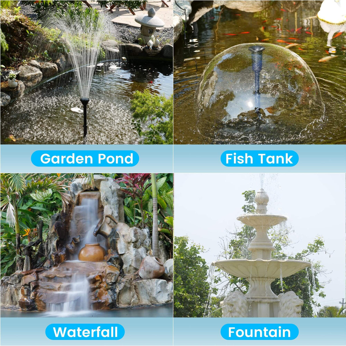 P2390 40W 660GPH AC Pond Filter Fountain with UV Light