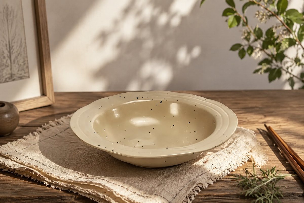 POPOSOAP Ceramic Helix Swirl Salad Plates for Desserts & Dining