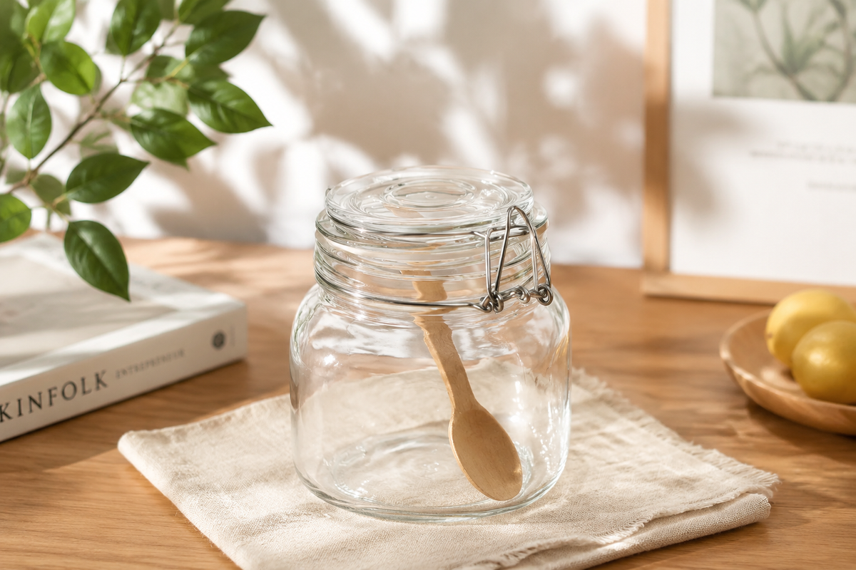 POPOSOAP Airtight Glass Jars for Canning, Pickling & Storage
