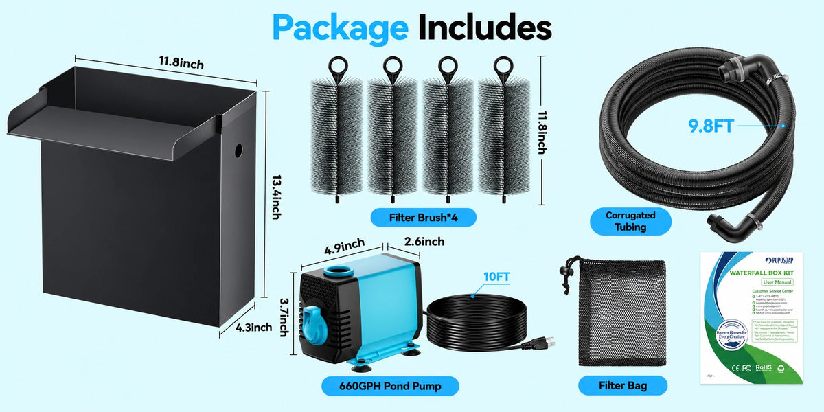 metal waterfall spillway package