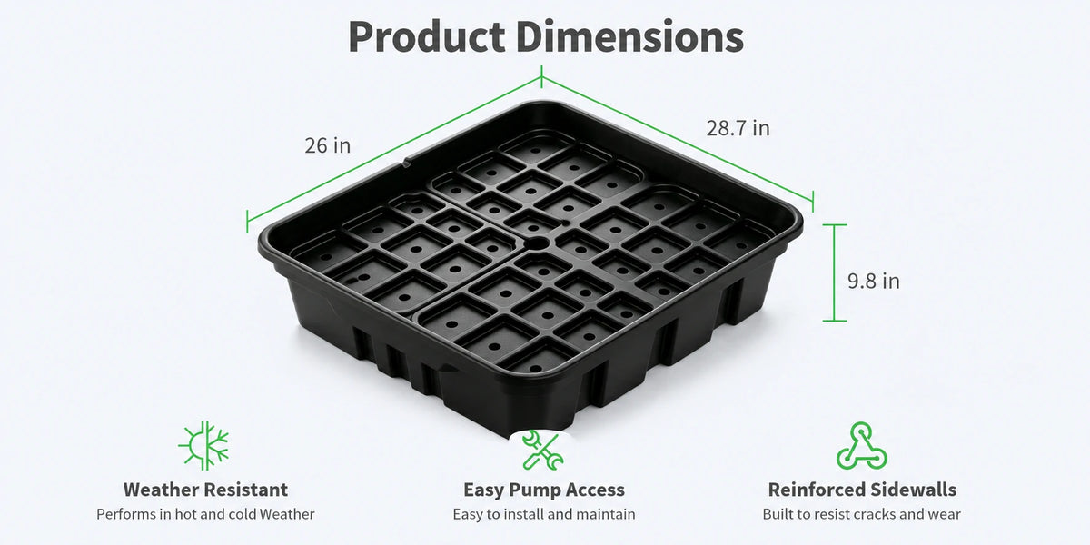 pondless waterfall vault dimensions