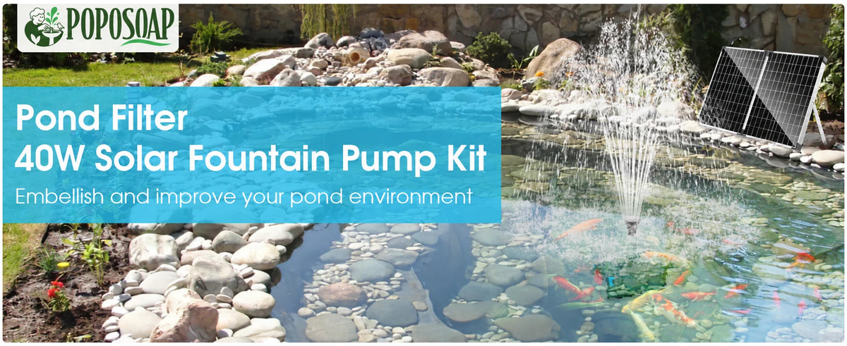 poposoap solar pond pump and filter kits