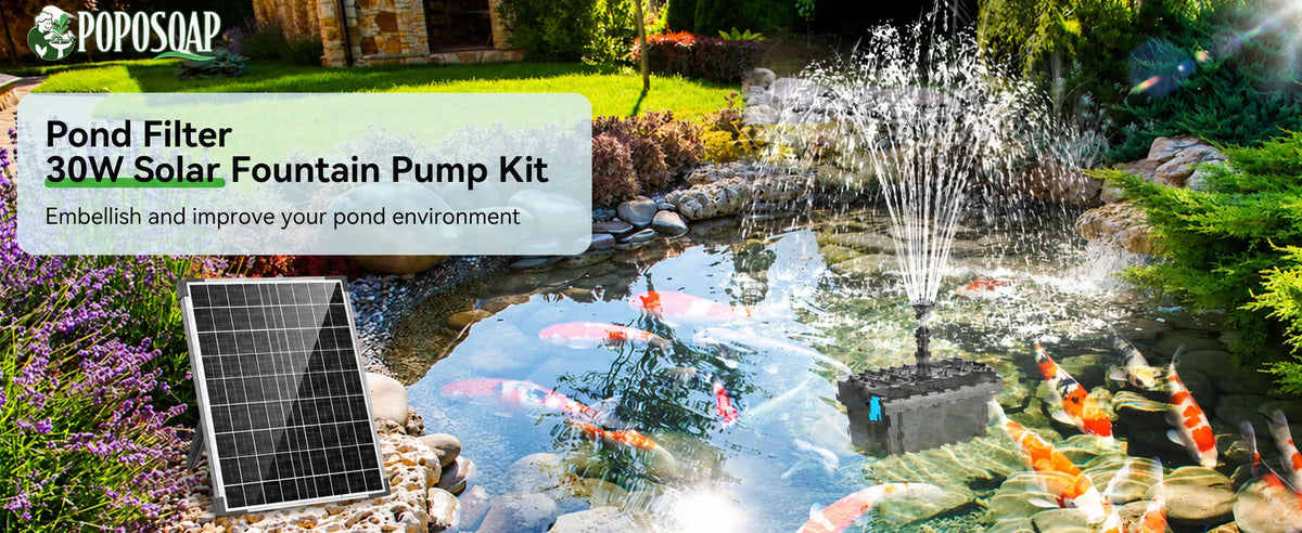 poposoap solar pond pump filter