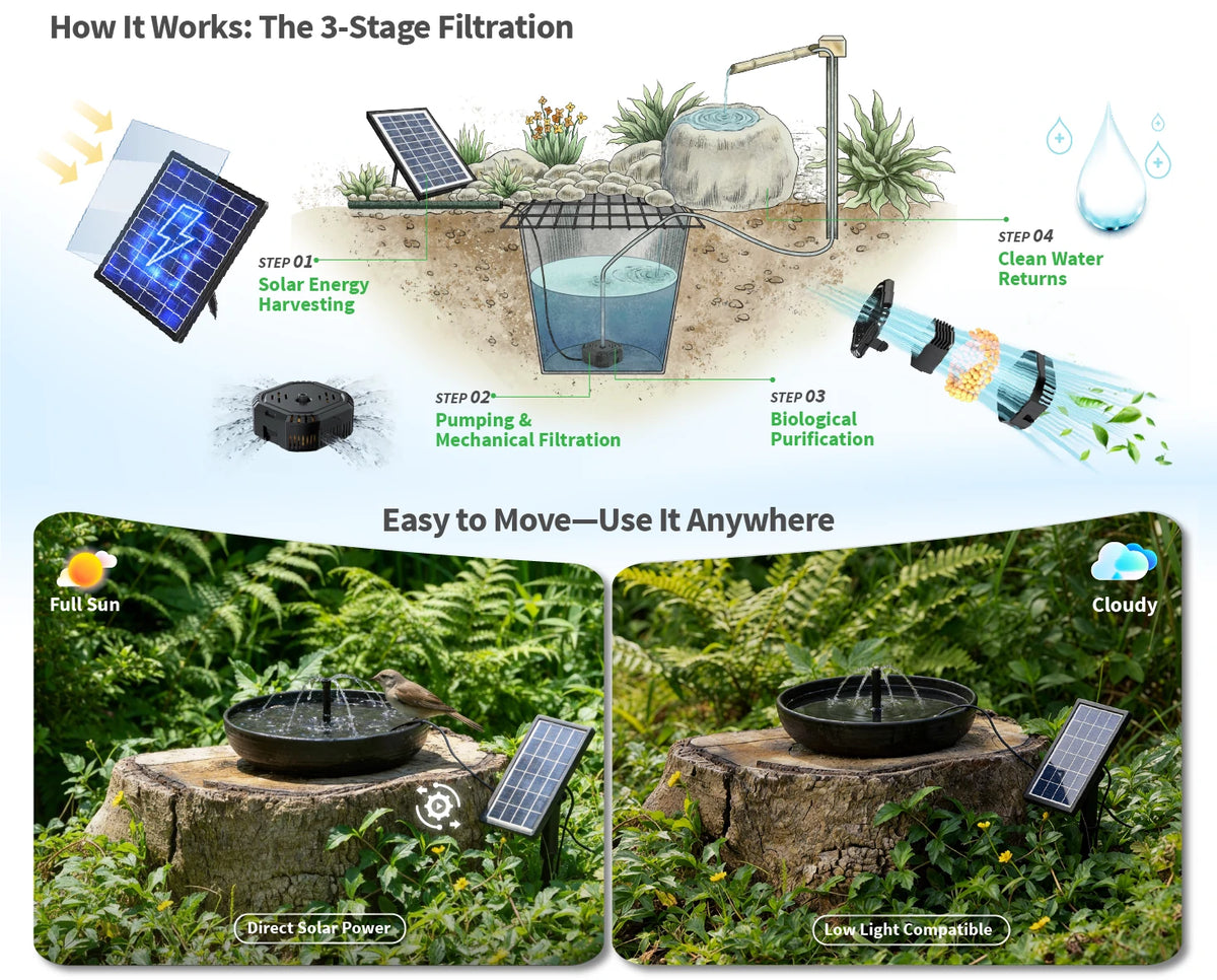 small pond pump and filter system work