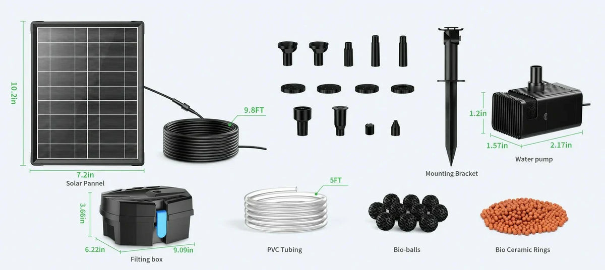 small pond solar filter package
