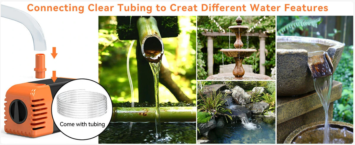 solar fountain pumps tubing