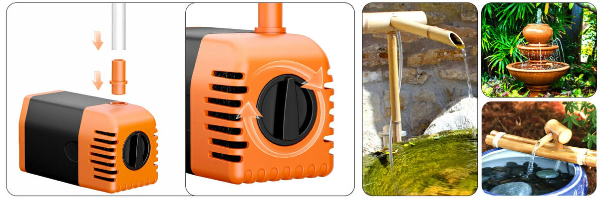 solar fountain pumps tubing installation