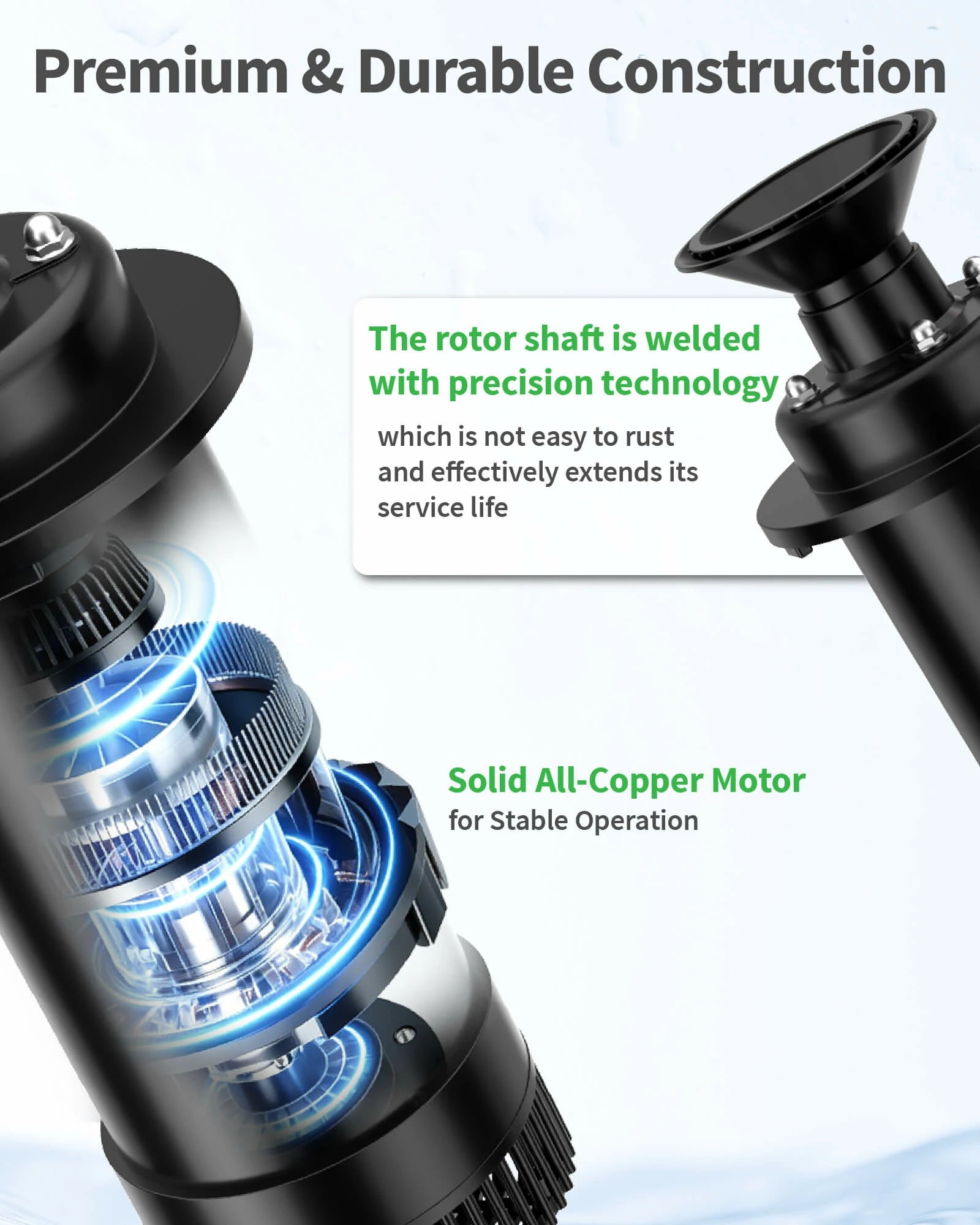 8000GPH Floating Pond Fountain Aerator with Smart Timer