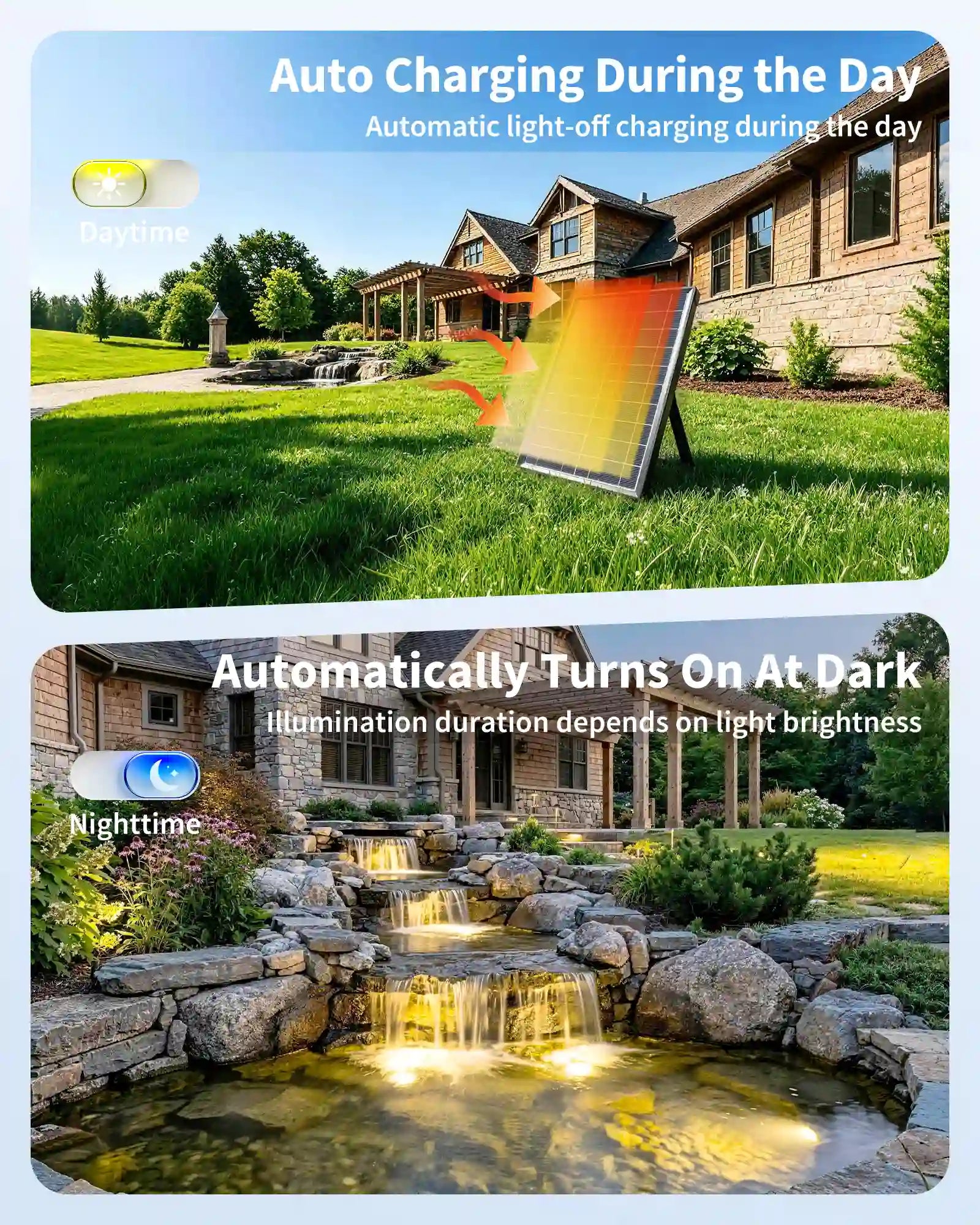8W Warmwhite Solar Underwater Lights with 6 Heads