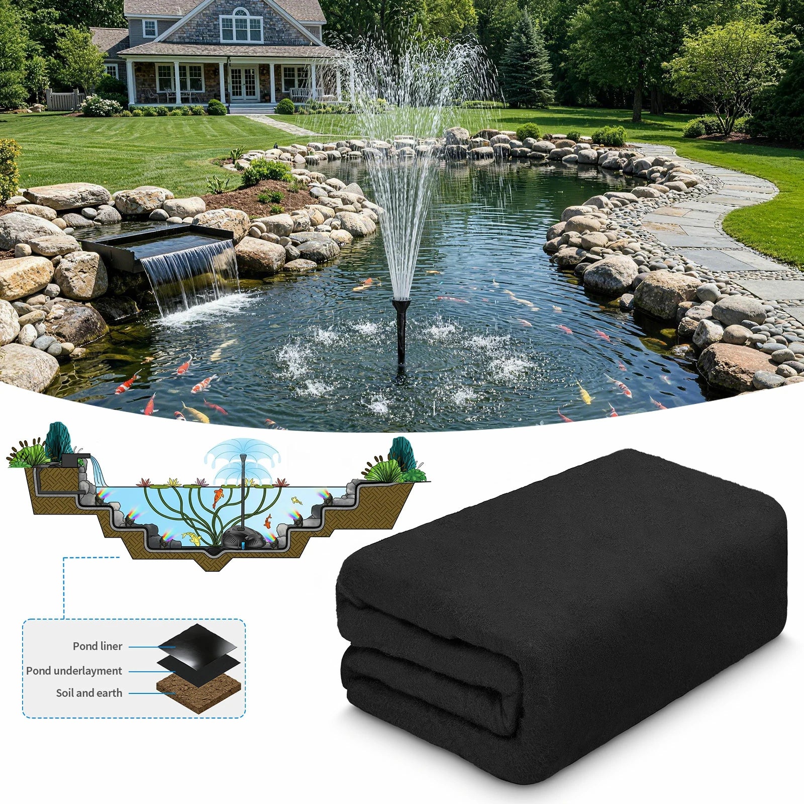 11.5' x 13' Pond Underlayment