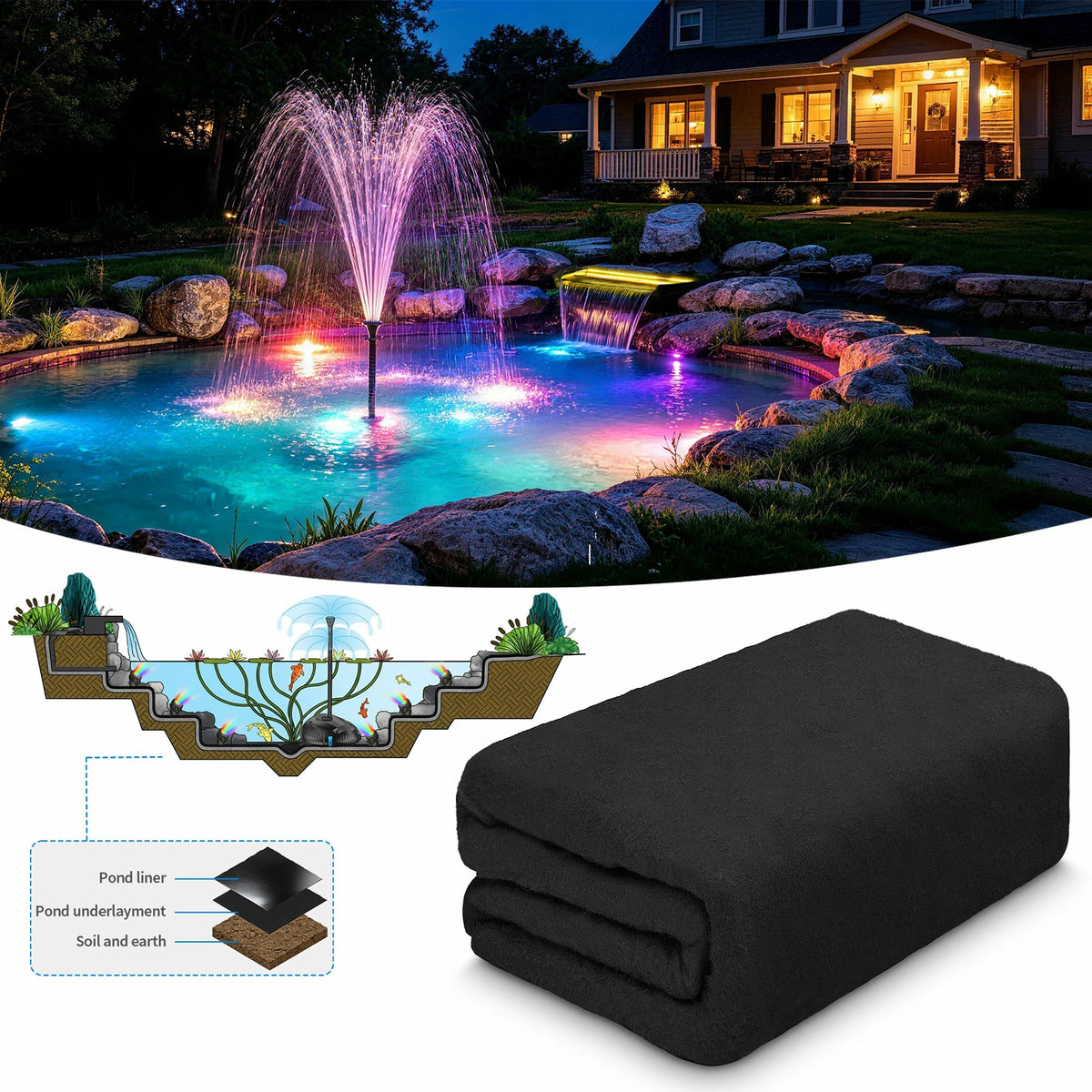 10' x 10' Pond Underlayment