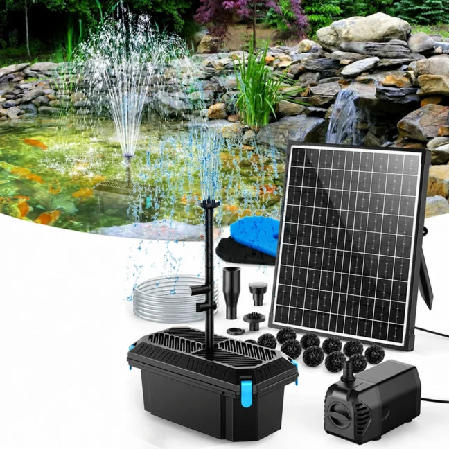 SPF326 20W 280GPH Solar Pond Filter Fountain - Poposoap