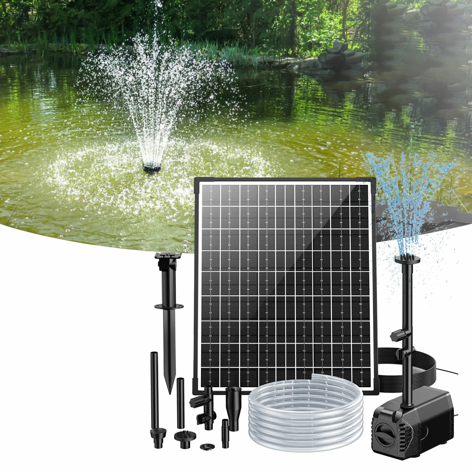 30W 320GPH Solar Fountain Pump