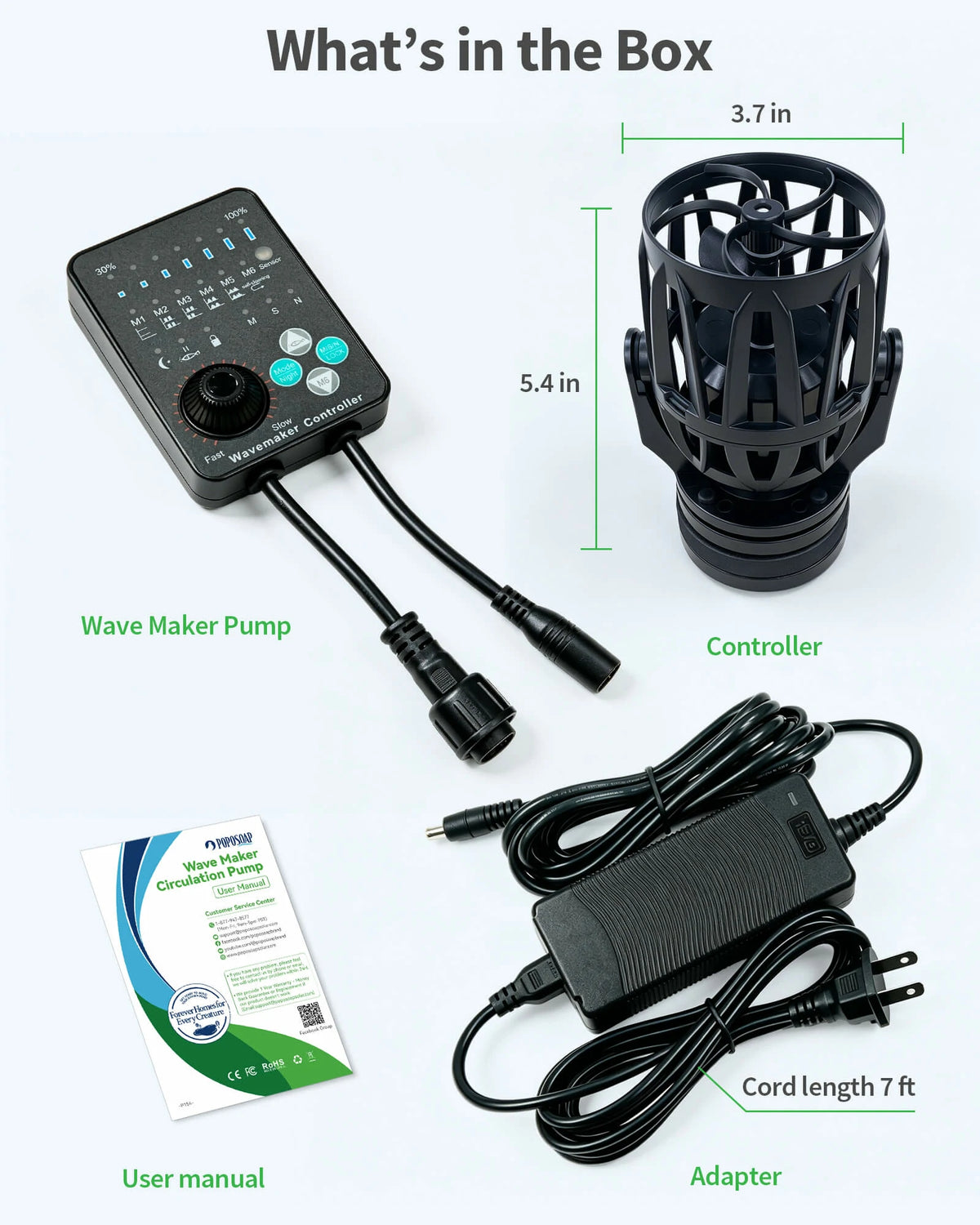 4800GPH Aquarium Wavemaker Circulation Pump with Controller