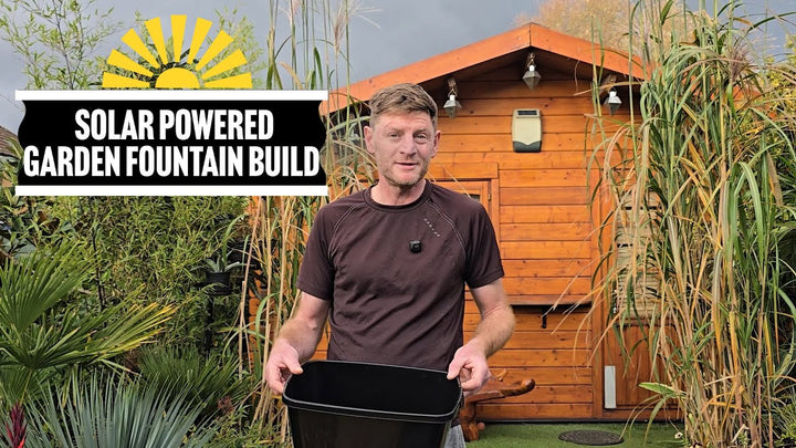 DIY solar garden fountain for a backyard or patio