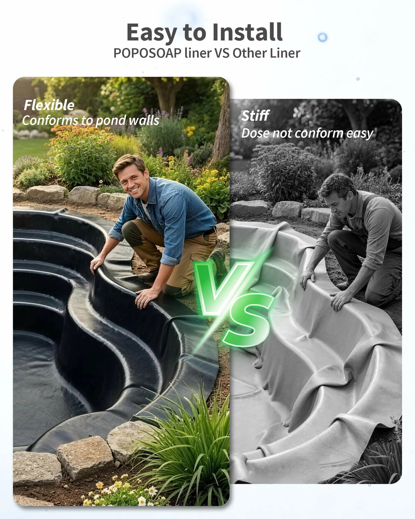 10' x 10' 45mil EPDM Pond Liner