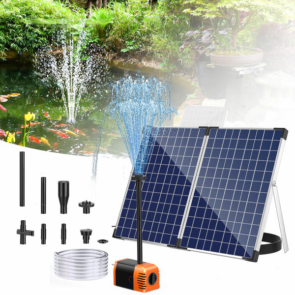 35W 340GPH Solar Fountain Pump (Orange)