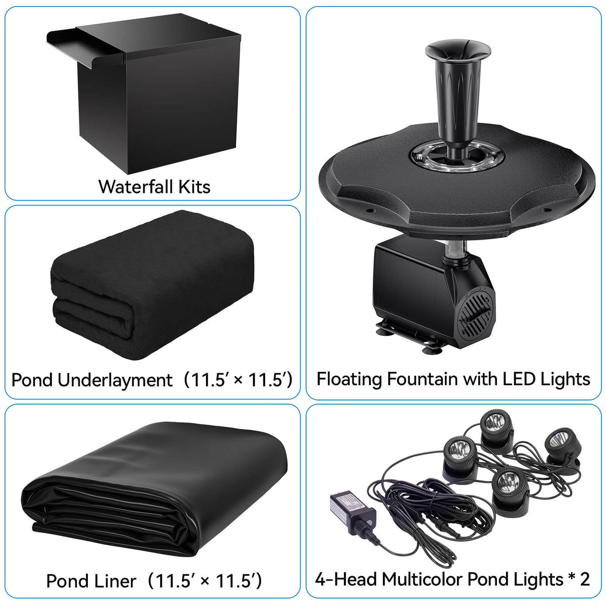 goldfish pond kit,fish ponds kits,backyard pond kit with waterfall
