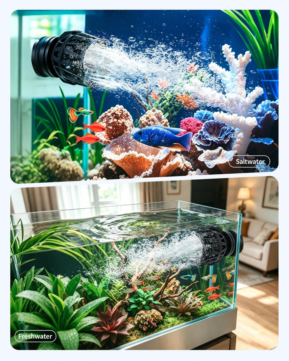 4800GPH Aquarium Wavemaker Circulation Pump with Controller