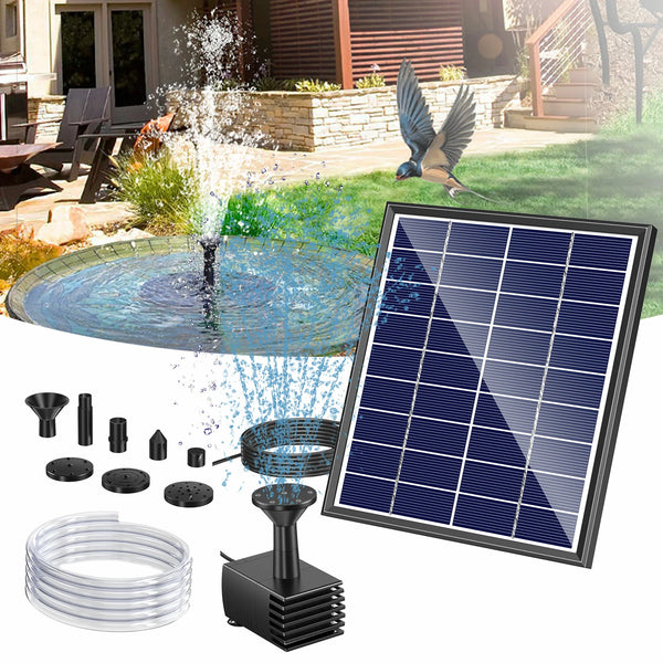 6W 80GPH Solar Birdbath Fountain Pump
