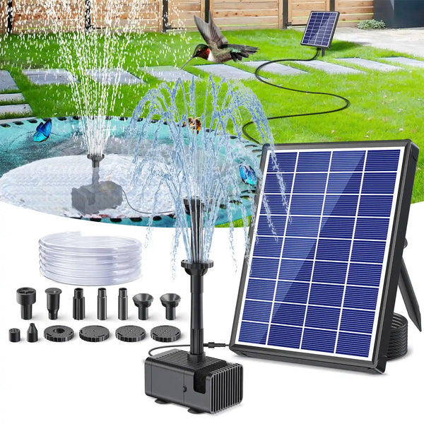 6.5W 80GPH Solar Birdbath Fountain Pump