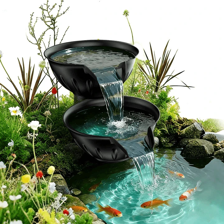 660GPH Spillway Fountain Kit with 2 Basins
