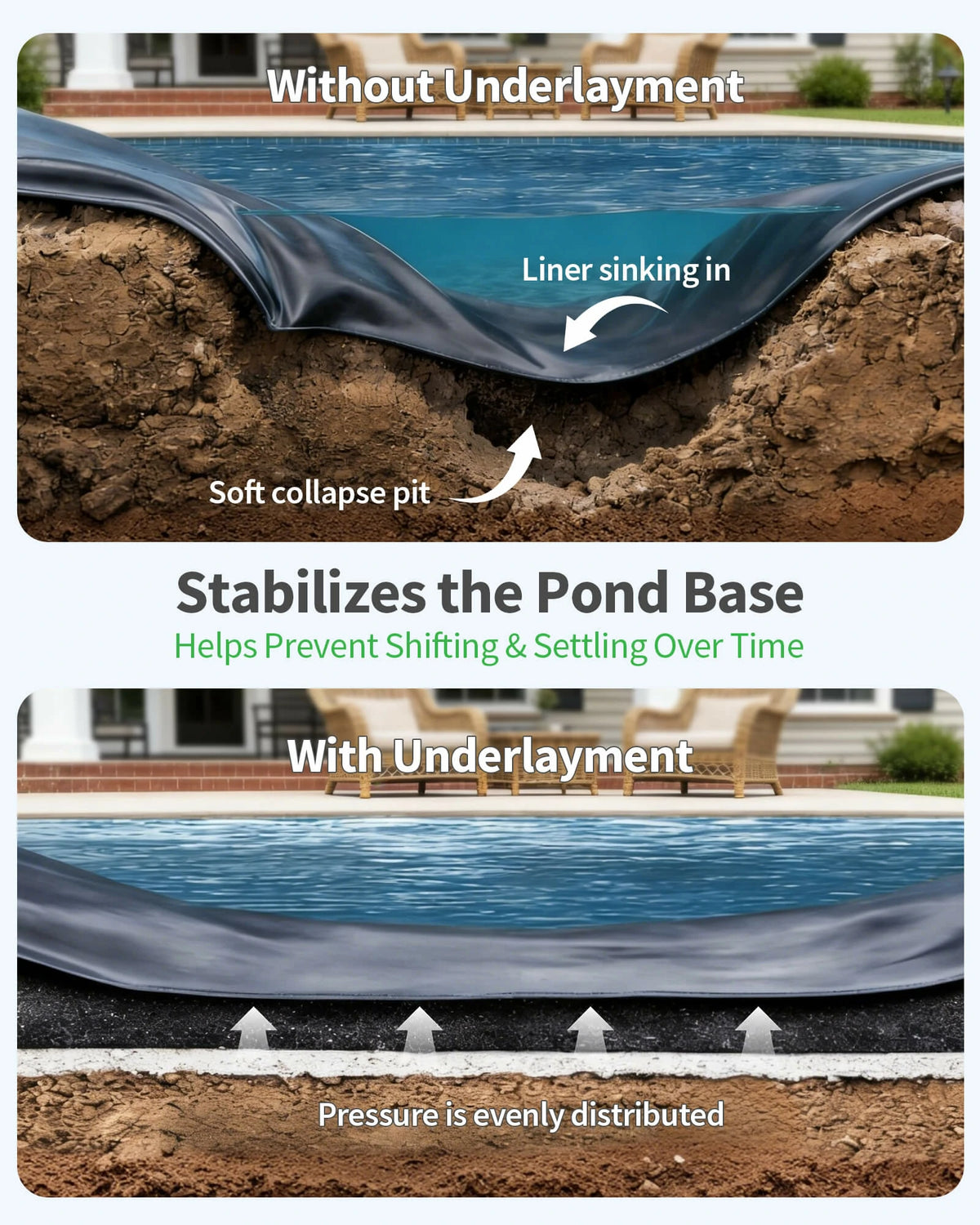 10' x 10' Pond Underlayment