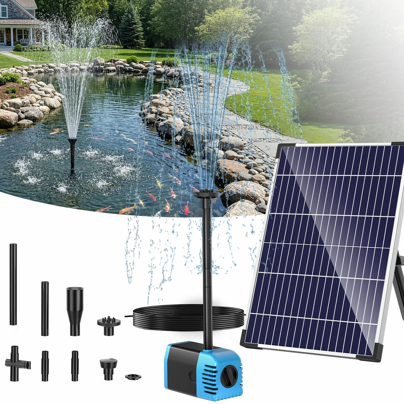 12W 160GPH Solar Fountain Pump