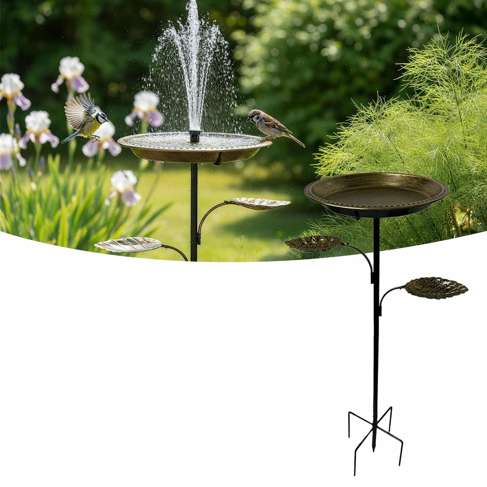 Metal Bird Bath Bowl