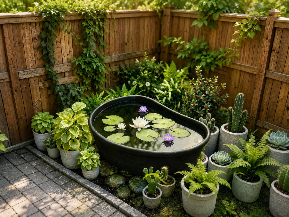 Courtyard pond preformed