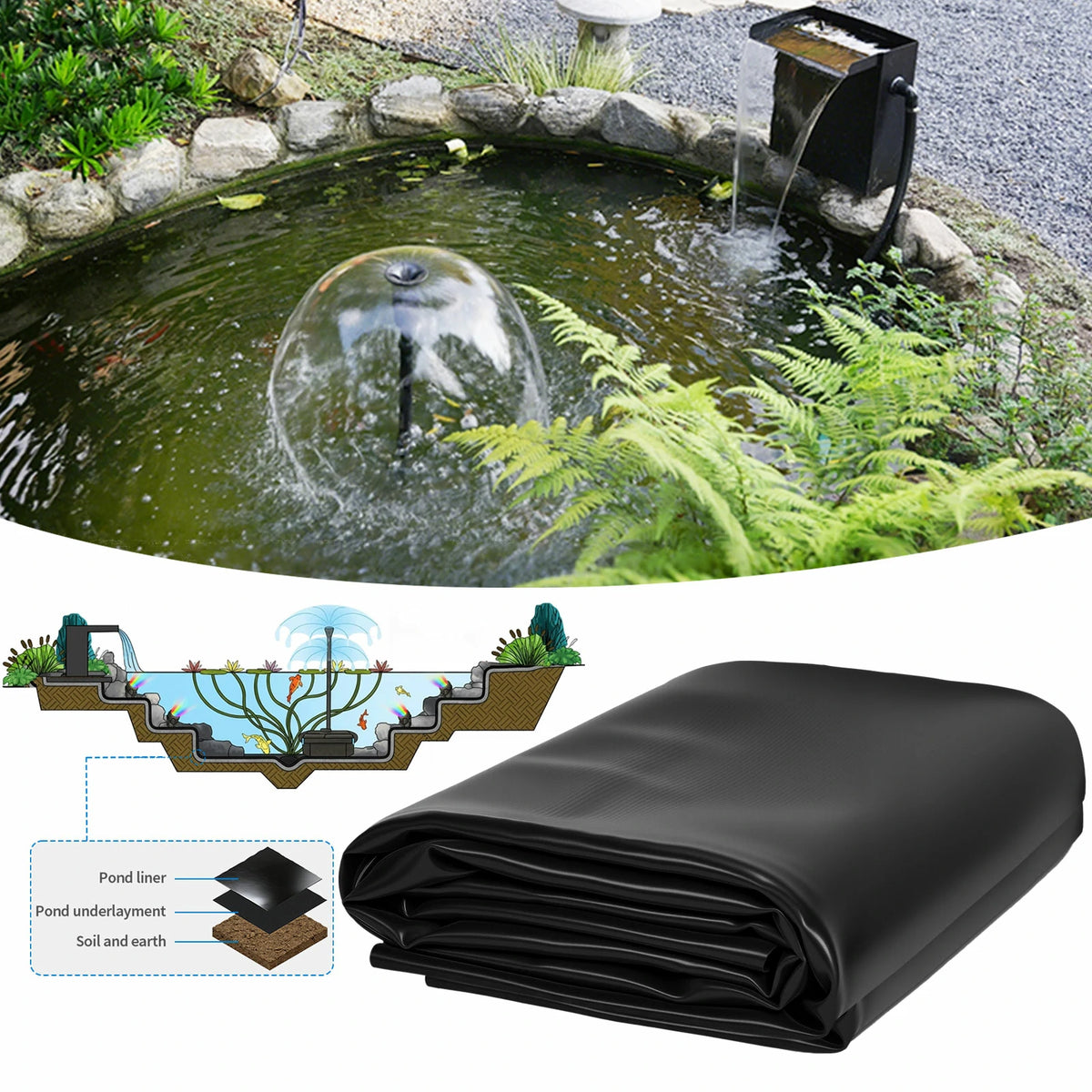 11.5' x 13' 45mil EPDM Pond Liner