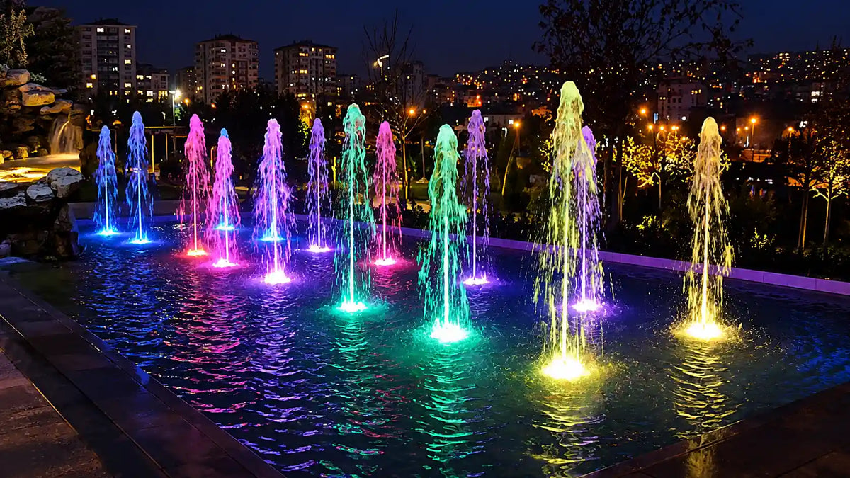 Fountain led koi pond lighting