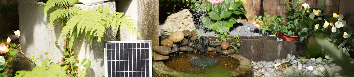Outdoor fountain in a patio or small garden setting