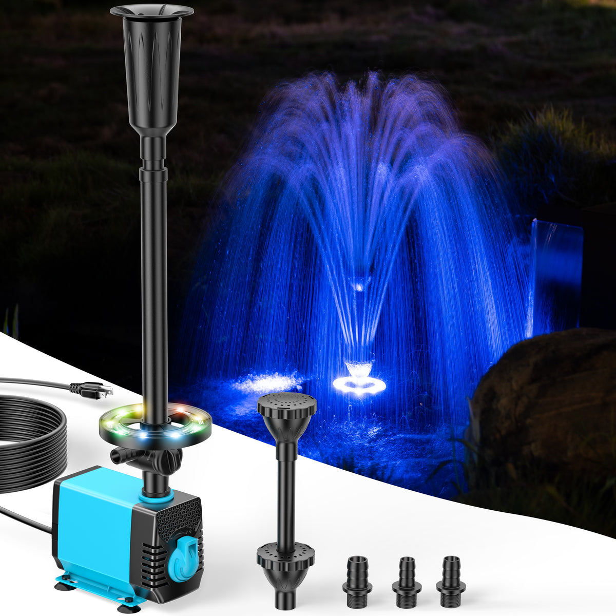 660GPH Water Fountain with LED Light