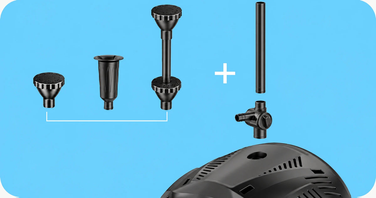 assemble fish pond filter nozzle
